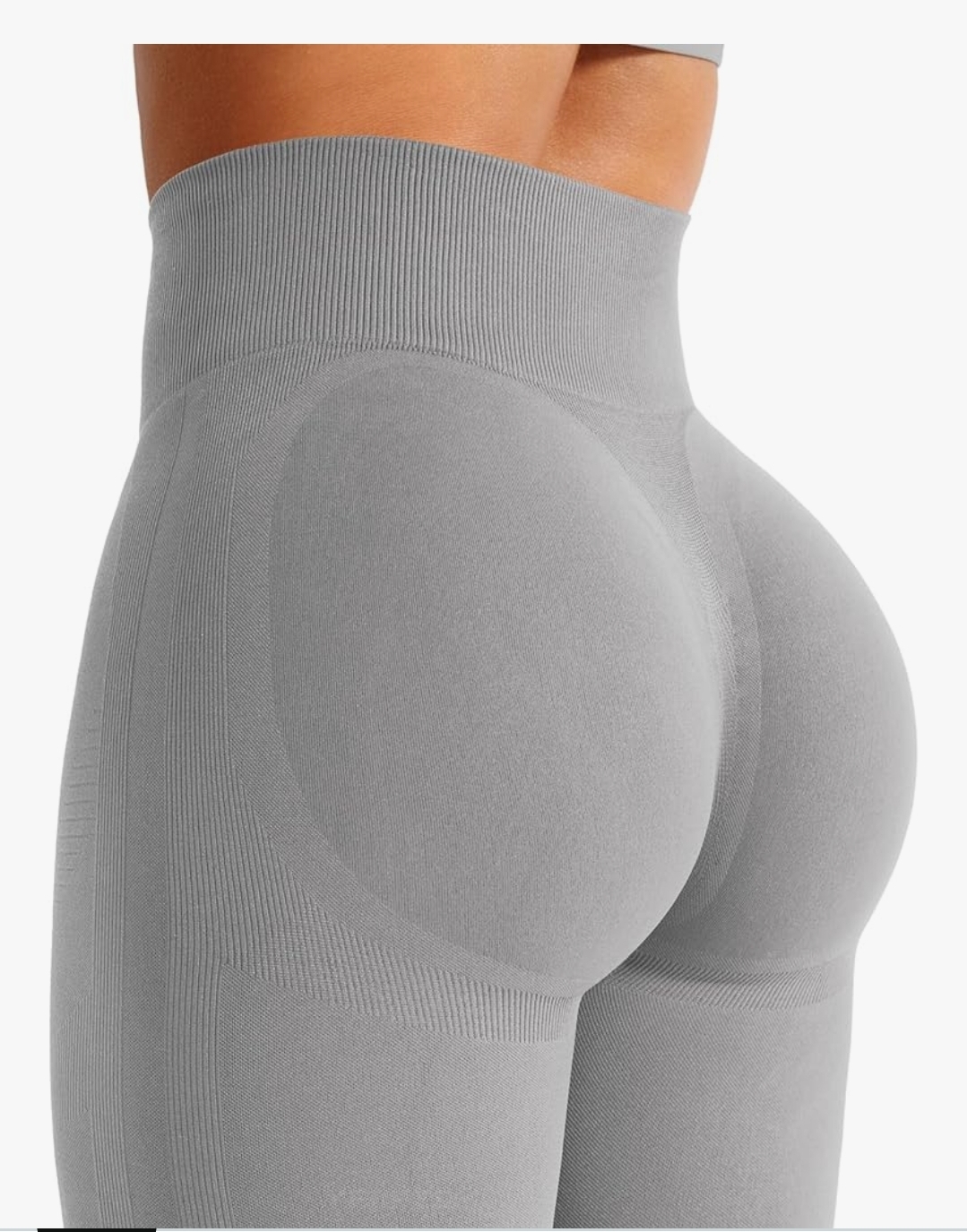 Women's Mini Flare Workout Butt Lifting Hidden Scrunch Seamless Yoga Legging Pants - Image 5
