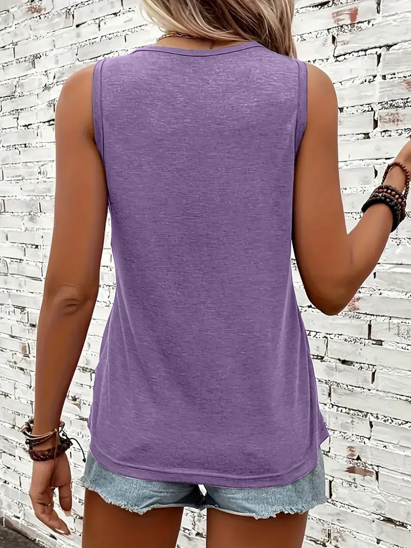 Women'S Letter Brazil Football Print Round Neck Sleeveless Vest, Women'S Sports Casual Top, Spring And Summer Wear Alone Or As a Base, Soft Breathable Elastic Fabric, Loose And Fitness Running Versatile T-Shirt - Image 10