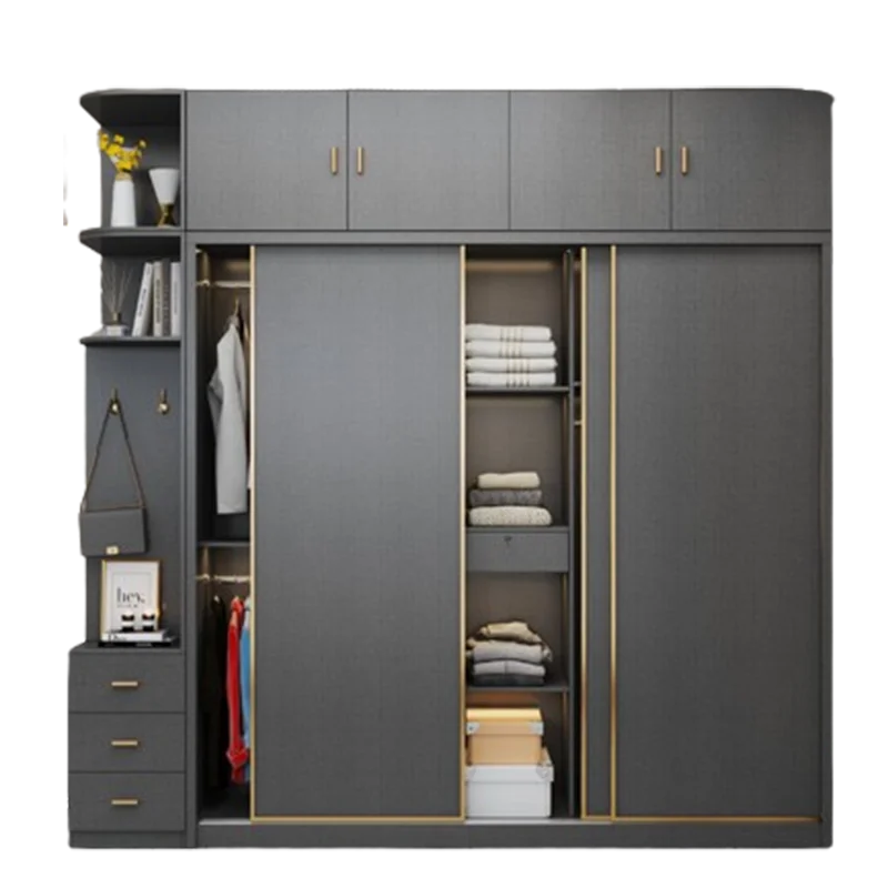 Large Modern European Wardrobe Queen Men Wooden Apartment Shoe Bedroom Wardrobes Living Room Women Ropero Armable Home Furniture - Image 6