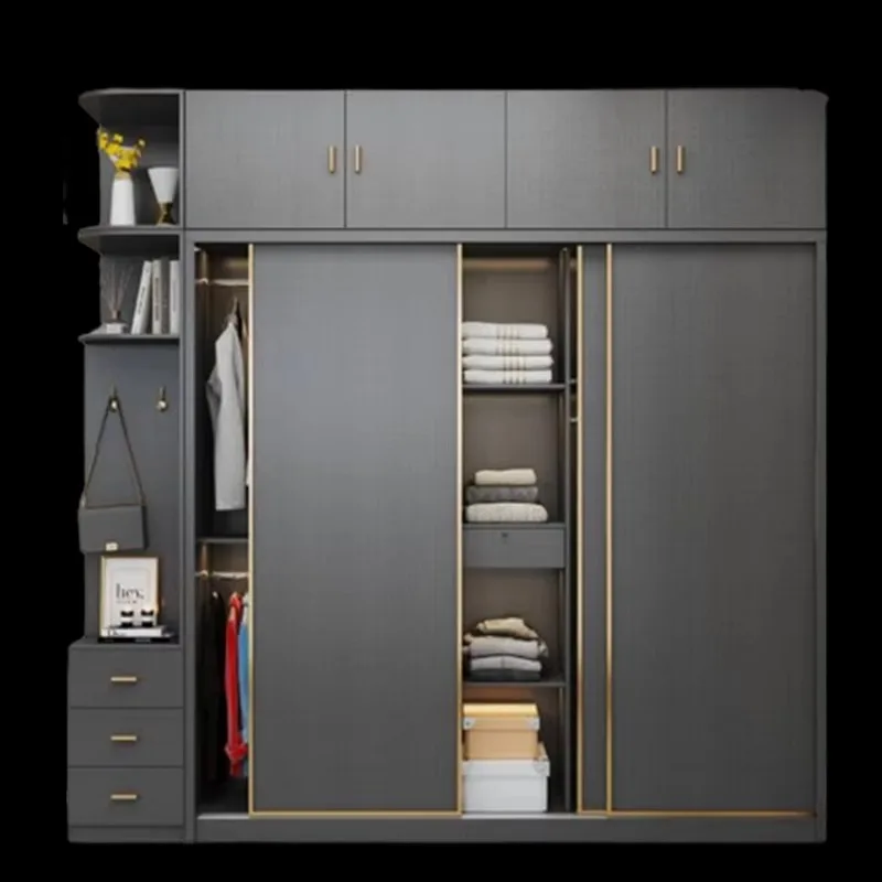 Large Modern European Wardrobe Queen Men Wooden Apartment Shoe Bedroom Wardrobes Living Room Women Ropero Armable Home Furniture - Image 6
