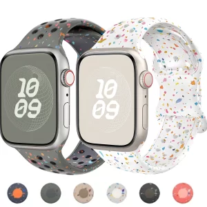 Sport Silicone for Apple watch band 45mm 40mm 44mm 41mm 38mm 49mm Breathable bracelet iwatch Series 9 8 7 6 5 3 SE Ultra 2 Strap