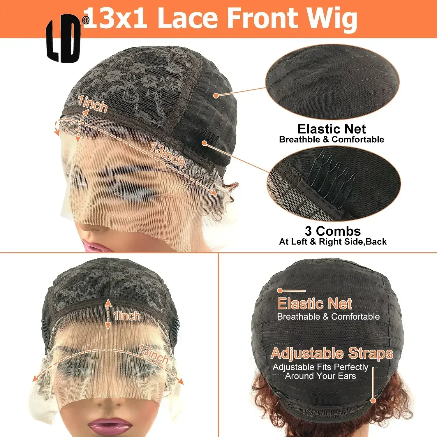 Brazilian Human Hair Wig For Black Women Afro Curly Pixie Bob Short Preplucked Hairline 13X1 Hd Lace Front Bob Water Wave Wig - Image 5