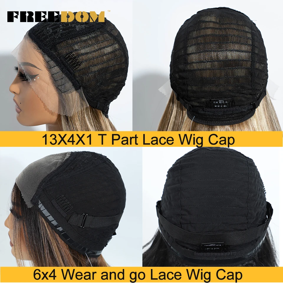 Synthetic Lace Front Wigs For Black Woman Layered Straight Wear and Go Glueless Wigs Ombre Brown T Part & 6x4 Pre Plucked Wig - Image 6
