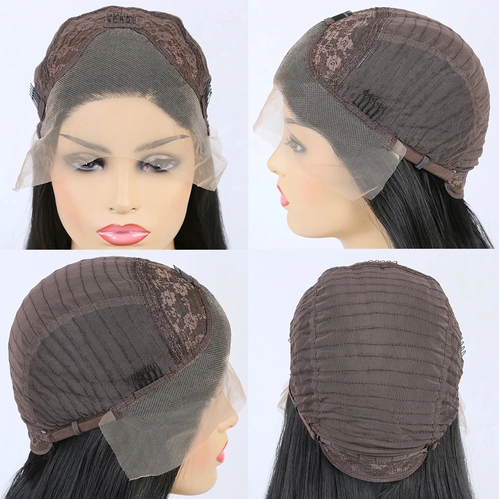 Synthetic Lace Front Wigs for Black Women Natural Hairline Synthetic Hair Lace Wig Long Brown Wig Pre Plucked Baby Hair Cosplay - Image 5