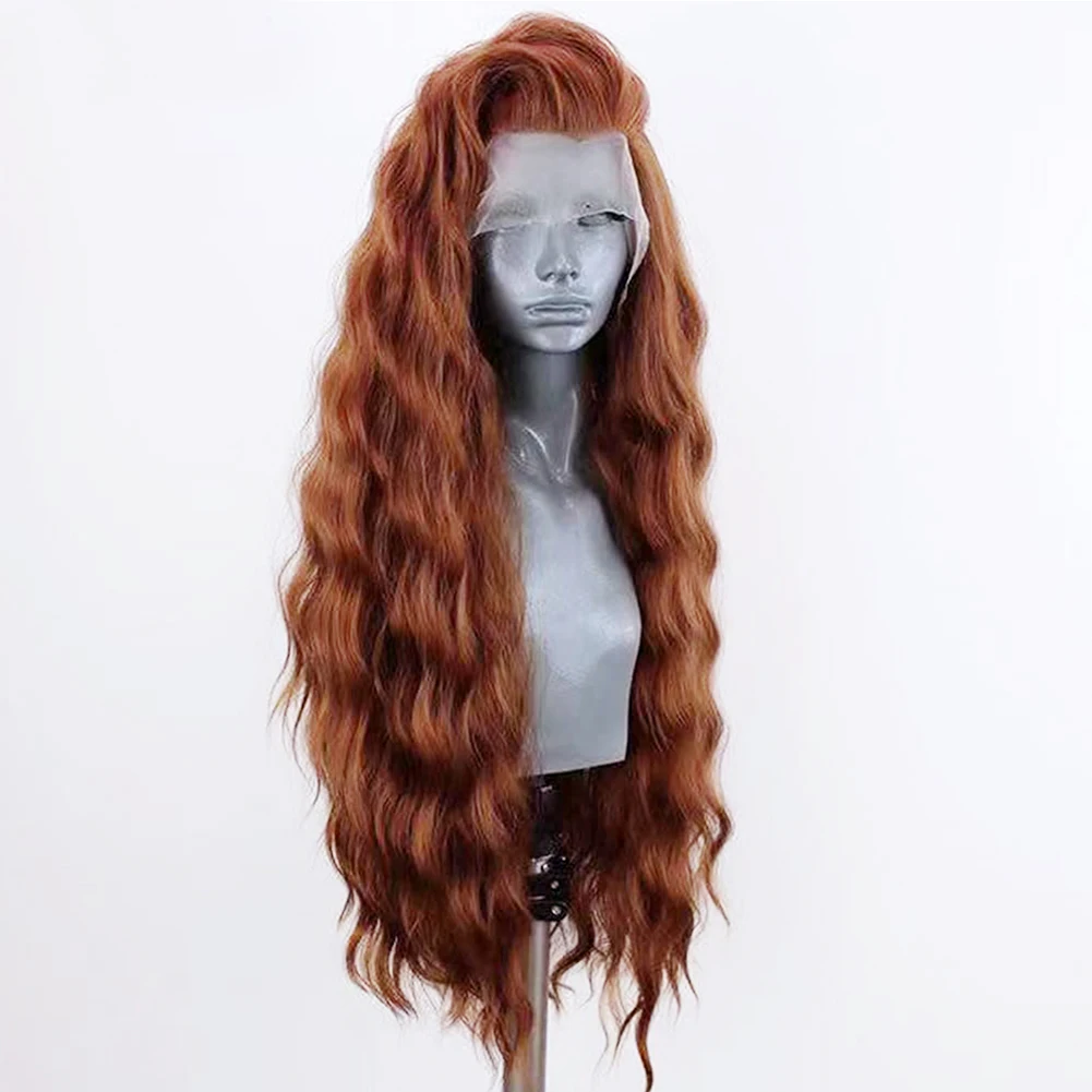 Synthetic Lace Front Wigs for Black Women Natural Hairline Synthetic Hair Lace Wig Long Brown Wig Pre Plucked Baby Hair Cosplay - Image 2
