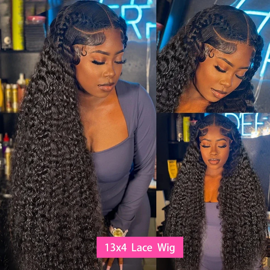200 Density 40 Inch 13x6 Deep Wave Hd Lace Frontal Wigs Human Hair curly wigs Water Wave 13x4 Lace Front Wig For Black Women Wig - Image 3