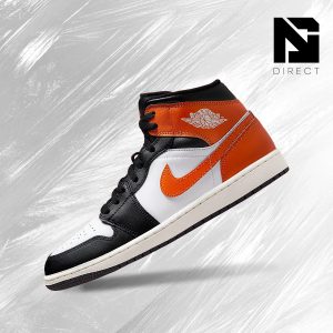 Jordan 1 Mid Black Toe Starfish– Men's Lifestyle Sneakers – shoes for man -Vintage-Autumn & Winter & Spring & Summer-Inspired Running Shoes, Shock-Absorbing Comfort, Gym to Streetwear Casual Wear-Summer Sale- Back to School Gift –DQ8426 801
