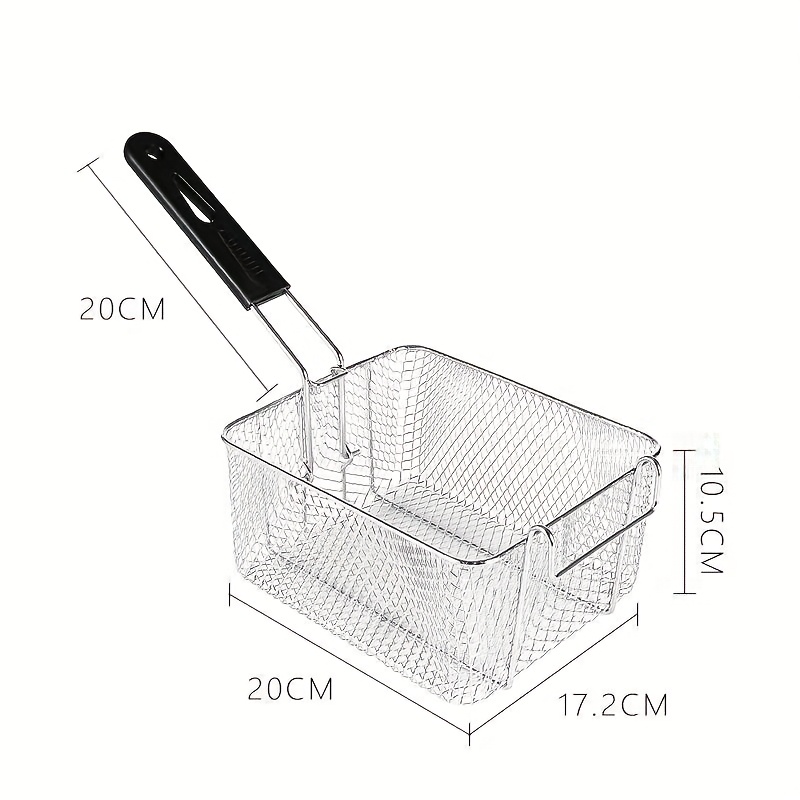 Multi-Functional Stainless Steel Fry Basket with Foldable Handle, Heat-Resistant Mesh, Suitable for Fries, Chicken Wings, and Snacks, Easy to Clean, Cooking Tool for Home and Commercial Kitchens, Frying Tool, Compact Cooking Tool, Easy-Clean Basket - Image 10
