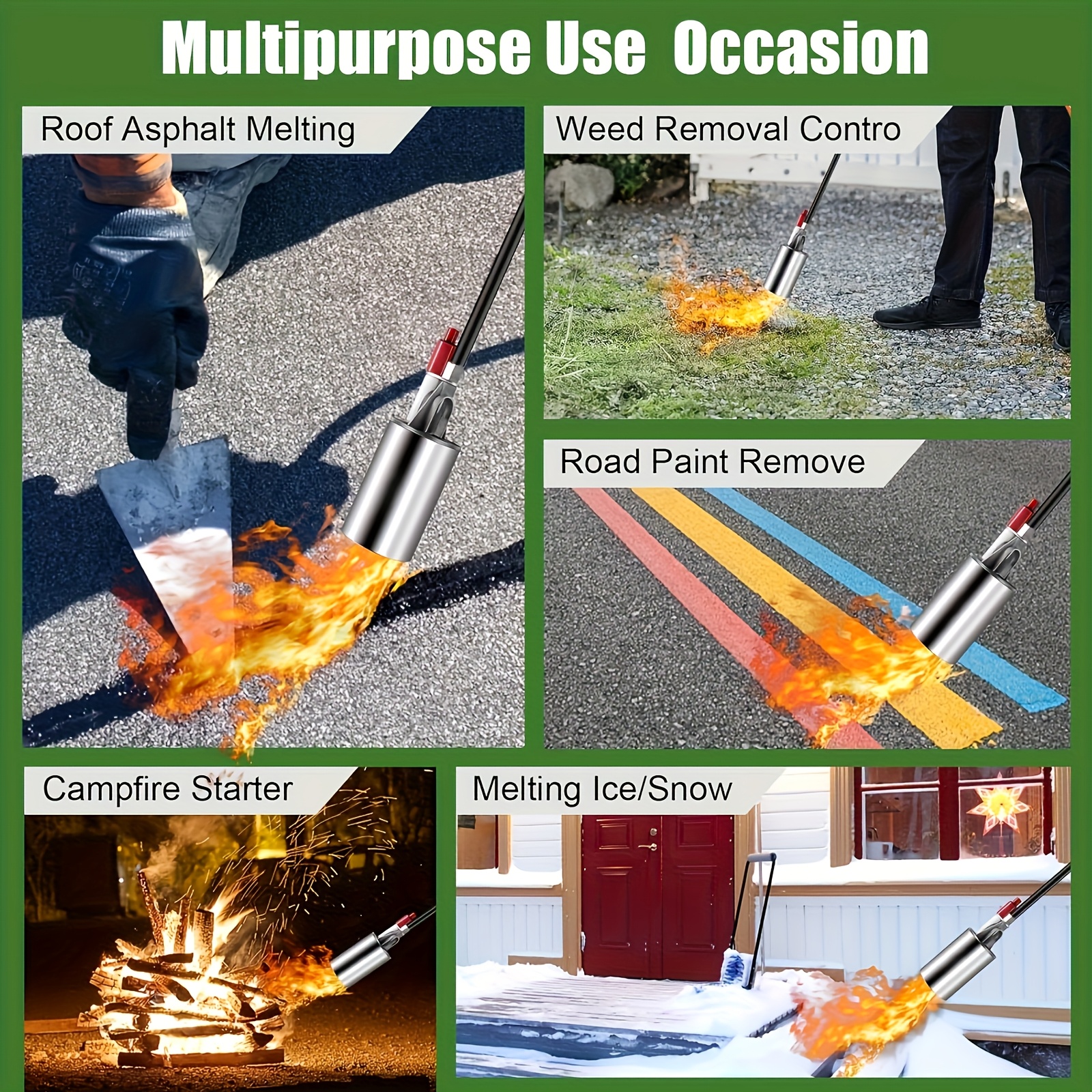 10ft Propane Weed Torch Kit, High-Output Professional Flamethrower for Weeding Roofing Ice Snow, Heavy Duty Blow Torch with Self Igniter And Long Hose, Perfect Father's Day Gift - Image 10