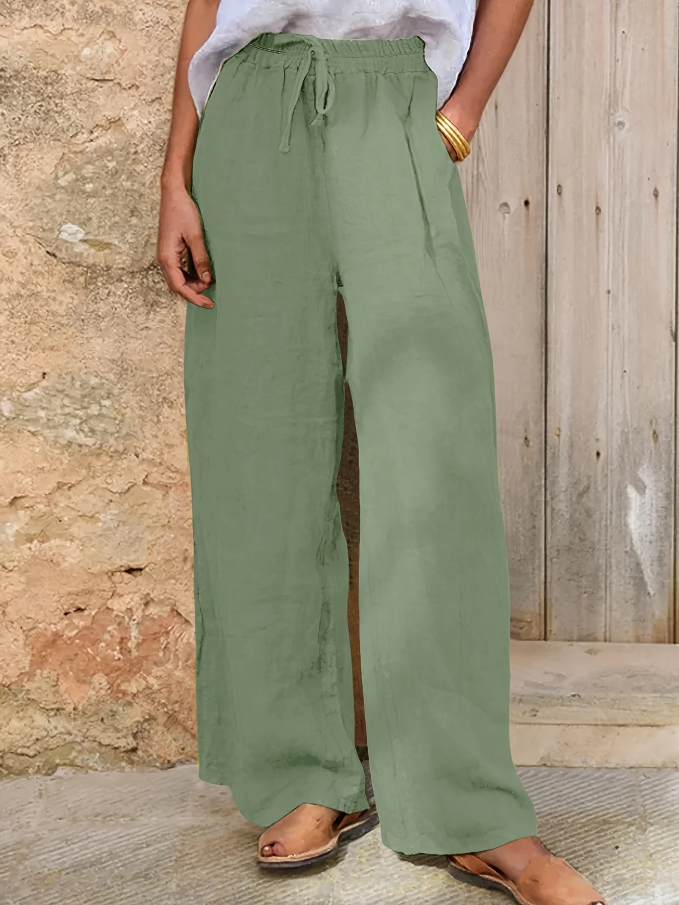Women's Spring/Autumn Casual Straight-Leg Wide-Leg Trousers - Image 7