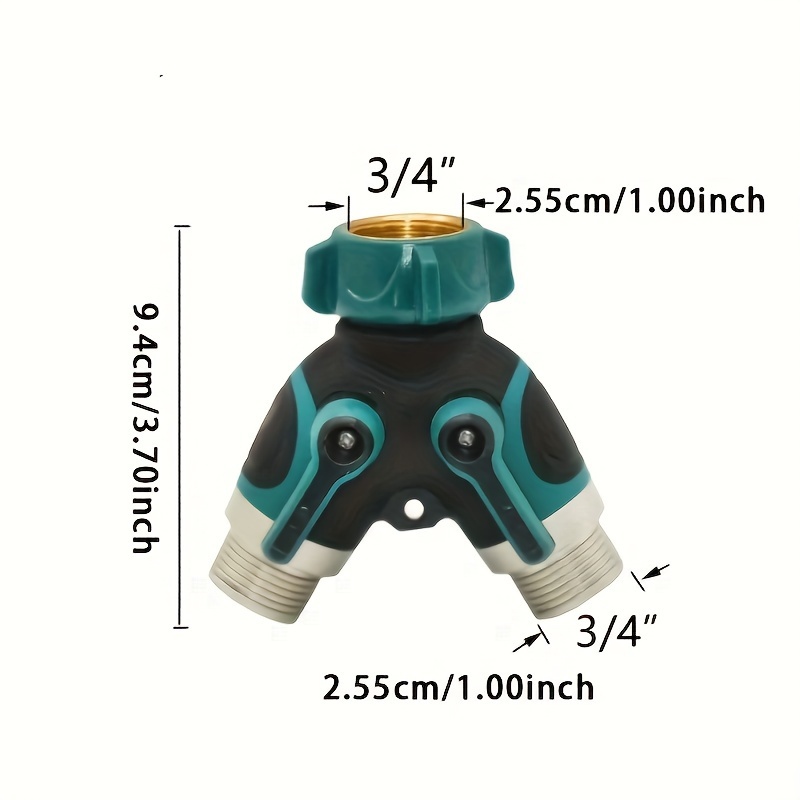 New Model Irrigation Dual-Direction Soft Hose Branch Connector, American Standard 3/4 Inch Garden Tap Branch Drip Irrigation Adapter Splitter - Image 3