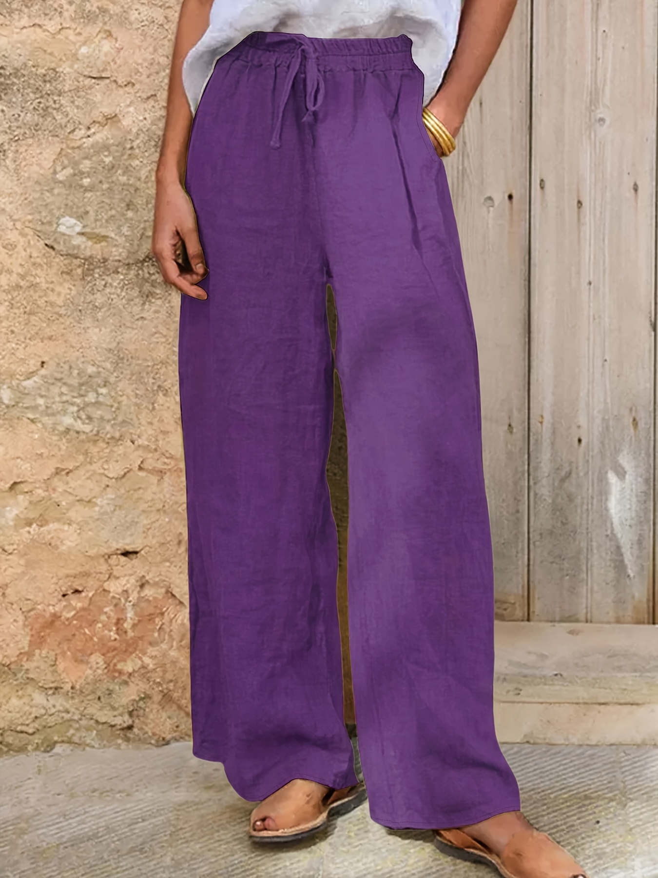 Women's Spring/Autumn Casual Straight-Leg Wide-Leg Trousers - Image 3