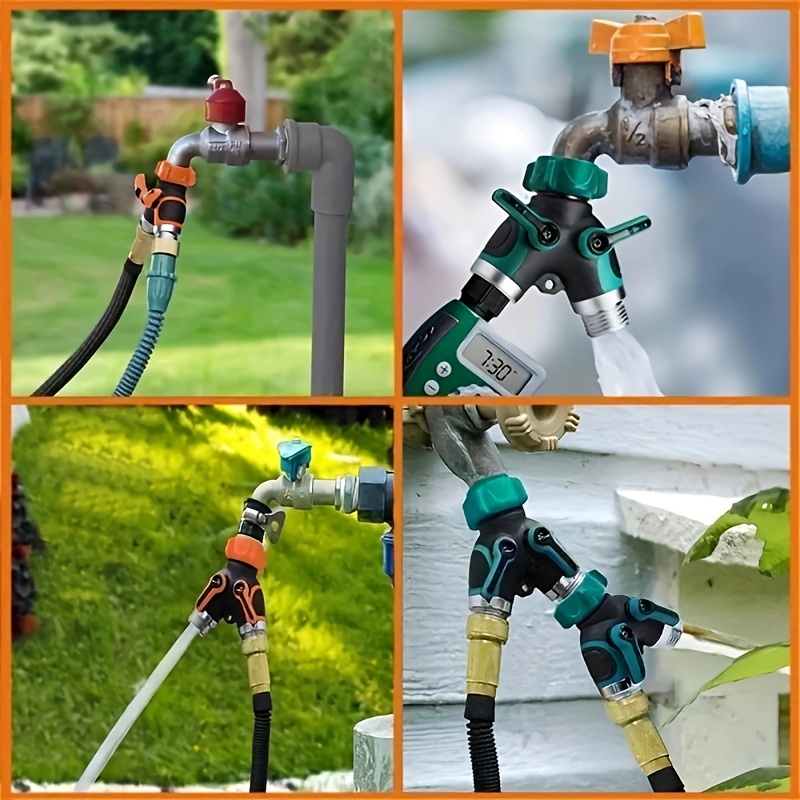 New Model Irrigation Dual-Direction Soft Hose Branch Connector, American Standard 3/4 Inch Garden Tap Branch Drip Irrigation Adapter Splitter - Image 4