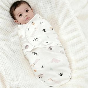 1pc Baby Swaddle Blanket, Adhesive Design 100% Polyester Fiber Material Soft And Skin-Friendly, Suitable for 0-2 Year Olds, Newborn Essential