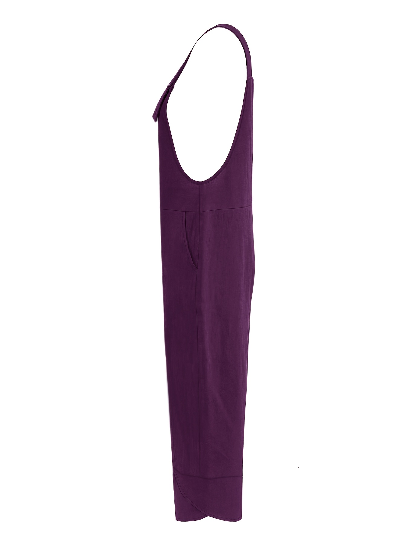 Women's Casual Fashion Solid Color Loose Wide-Leg Overalls - Image 8