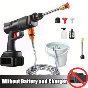 Cleaning Tools Car Wash Supplies Set 300W 30Bar High Pressure Washer Water Gun, High Pressure Cleaning Machine 196.85inch Hose, with Foam Sprayer, Multifunctional Nozzle