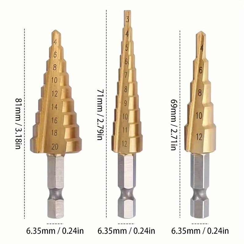 Step Cone Drill Bit Set - Perfect for Cutting Holes in Steel And Other Materials - Home Improvement Tool Kit - Image 7