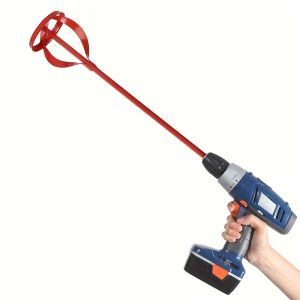 1pc Heavy-duty Mixer Accessory- Manual Mixing Tool with Extended Mixing Rod, Battery Free, Suitable for Mixing Paint, Filling Joints, Epoxy Resin, Adhesives- Compatible with Electric Drills and Manual Use, Sturdy Metal Structure