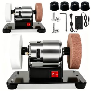 Mini Electric Drum Sander with Variable Speed-Compact Knife Sharpener And Polisher for Knife Making, Woodworking And Metalworking, And Crafts