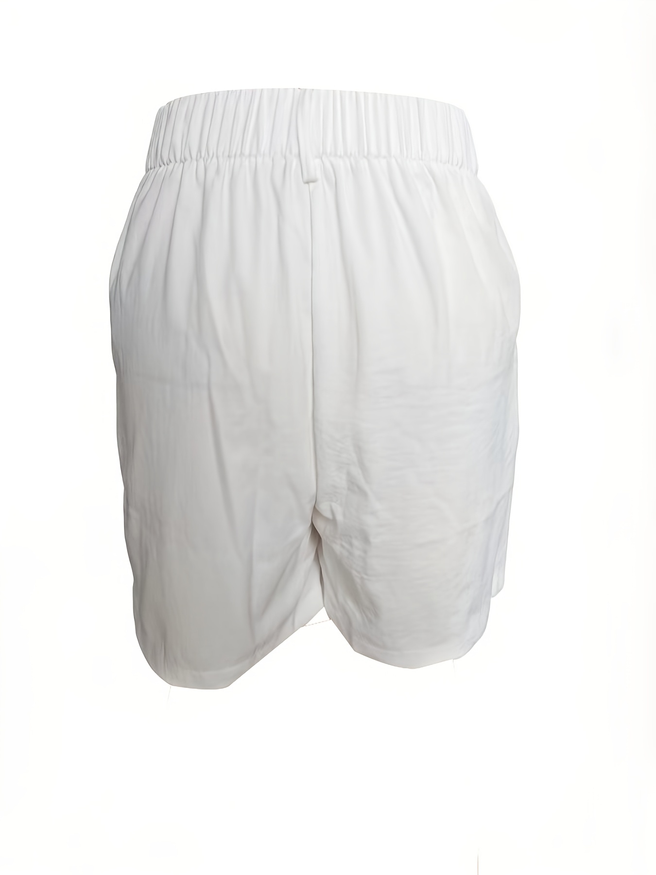 Directional, Solid-color Casual White-collar Work Shorts, Without a Belt - Image 4