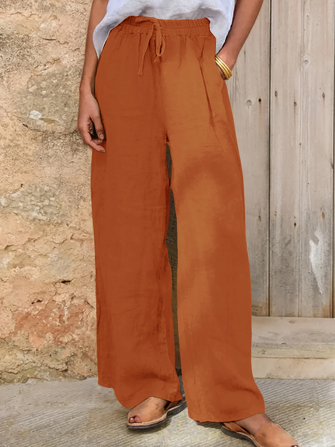 Women's Spring/Autumn Casual Straight-Leg Wide-Leg Trousers - Image 6
