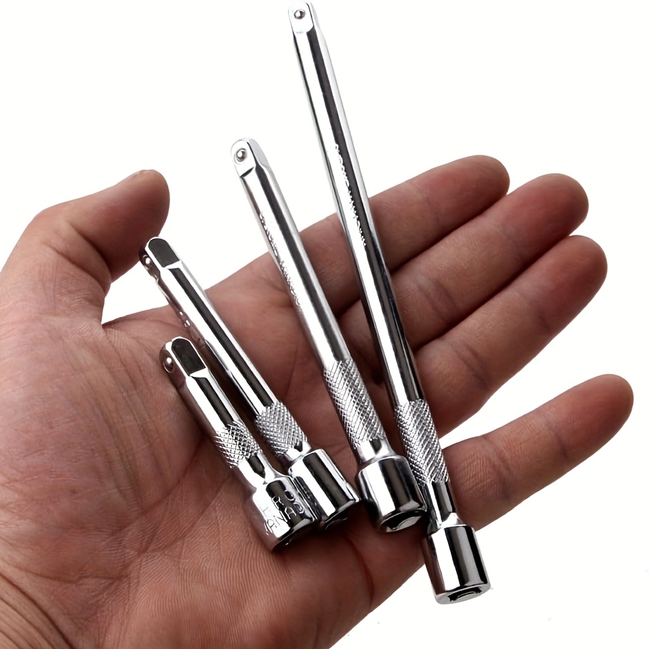 4pcs 1/4" Socket Extension Kit, Drive Socket Quarter Inch Wrench Ratchet Extension Bar Set, 2"/50mm, 3"/75mm, 4"/100mm, 6"/150mm, High-Quality CR-V Durable Material - Image 8