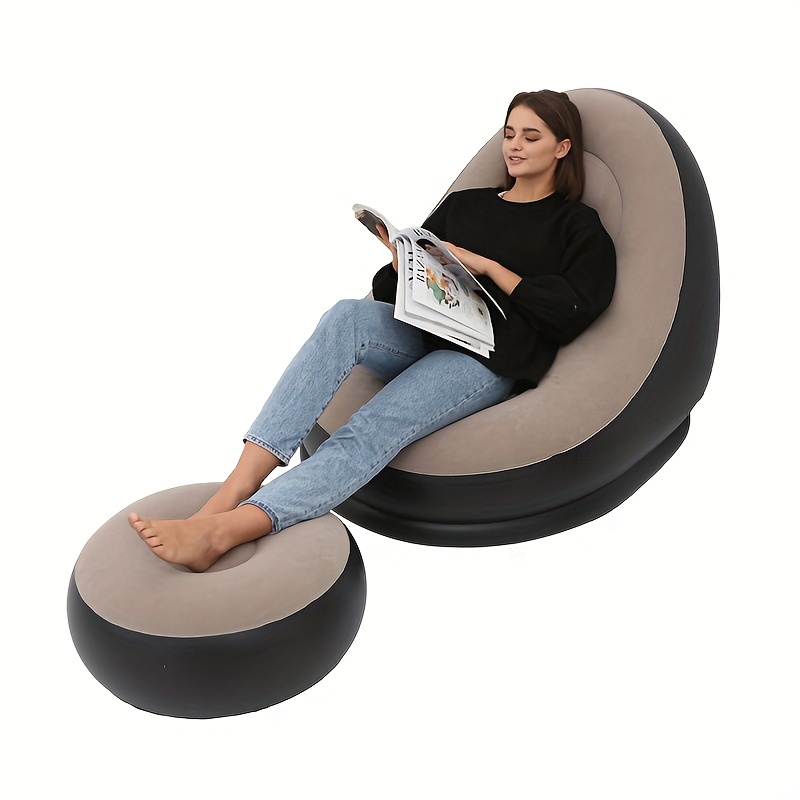 Inflatable Sofa Chair Thickened Lazy Sofa Bedroom Home Leisure Single Portable Outdoor Sofa Bed - Image 4