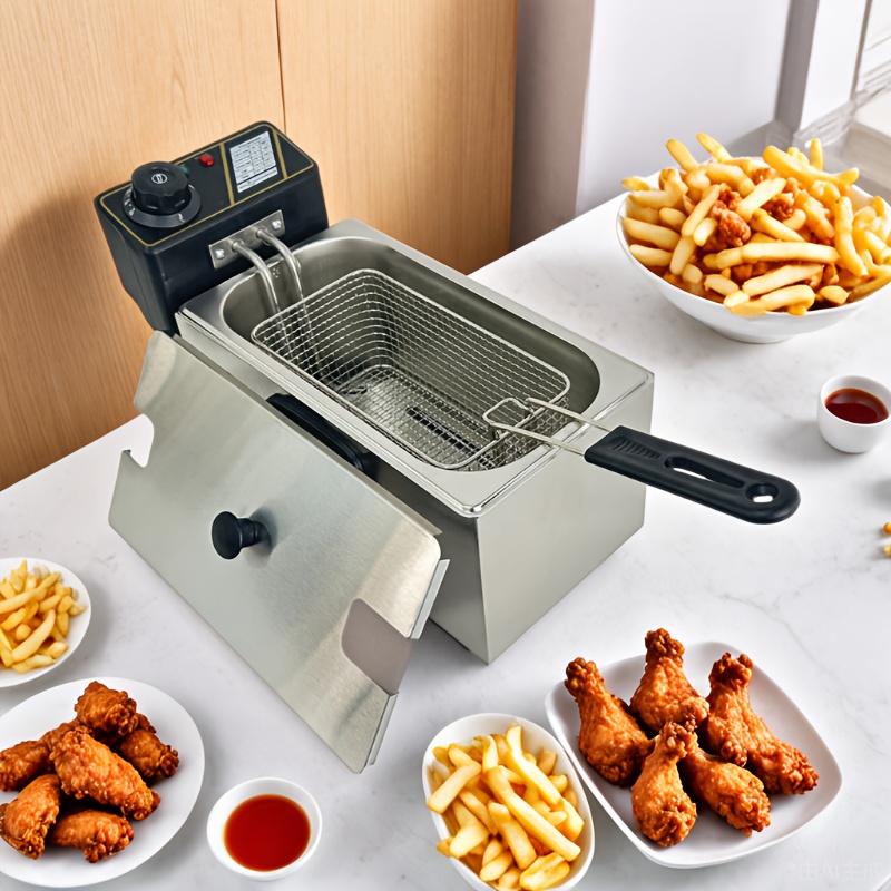 Multi-Functional Stainless Steel Fry Basket with Foldable Handle, Heat-Resistant Mesh, Suitable for Fries, Chicken Wings, and Snacks, Easy to Clean, Cooking Tool for Home and Commercial Kitchens, Frying Tool, Compact Cooking Tool, Easy-Clean Basket - Image 2