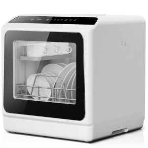 Mini Portable Dishwasher Countertop Compact Dishwashers, Tabletop Small Dishwasher With 1.32gal Built-in Water Tank With 6 Modes And Baby Care For Apartments& RVs, No Hookup Needed