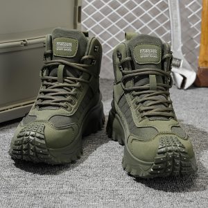 Autumn New High-Top Large-Size Hiking Boots, Comfortable Thick-Soled Lightweight Casual Walking Shoes, Suitable for All-Season Daily Outdoor Sports, Walking, Travel, Hiking, and Camping Gear