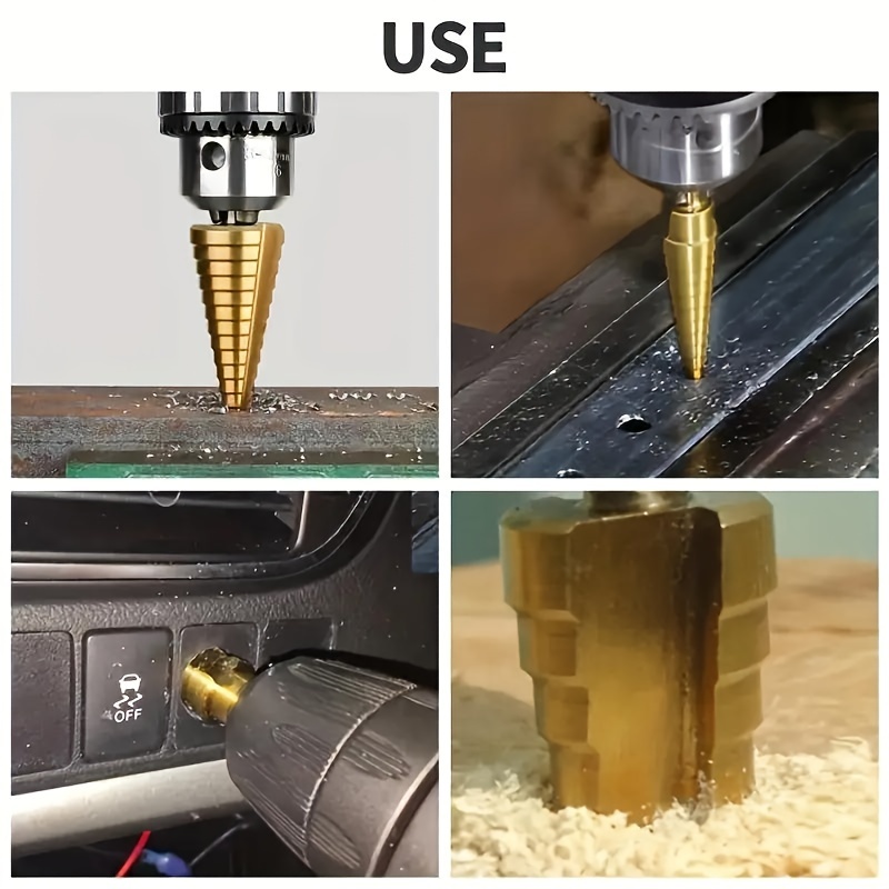 Step Cone Drill Bit Set - Perfect for Cutting Holes in Steel And Other Materials - Home Improvement Tool Kit - Image 2