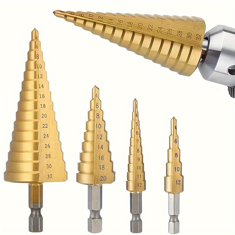 Step Cone Drill Bit Set - Perfect for Cutting Holes in Steel And Other Materials - Home Improvement Tool Kit - Image 4