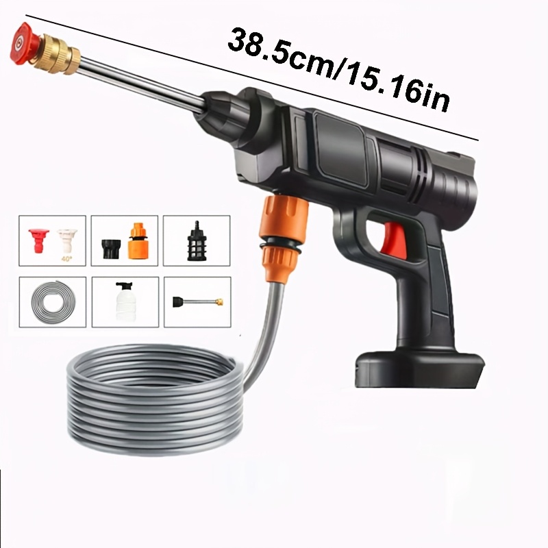 Cleaning Tools Car Wash Supplies Set 300W 30Bar High Pressure Washer Water Gun, High Pressure Cleaning Machine 196.85inch Hose, with Foam Sprayer, Multifunctional Nozzle - Image 2