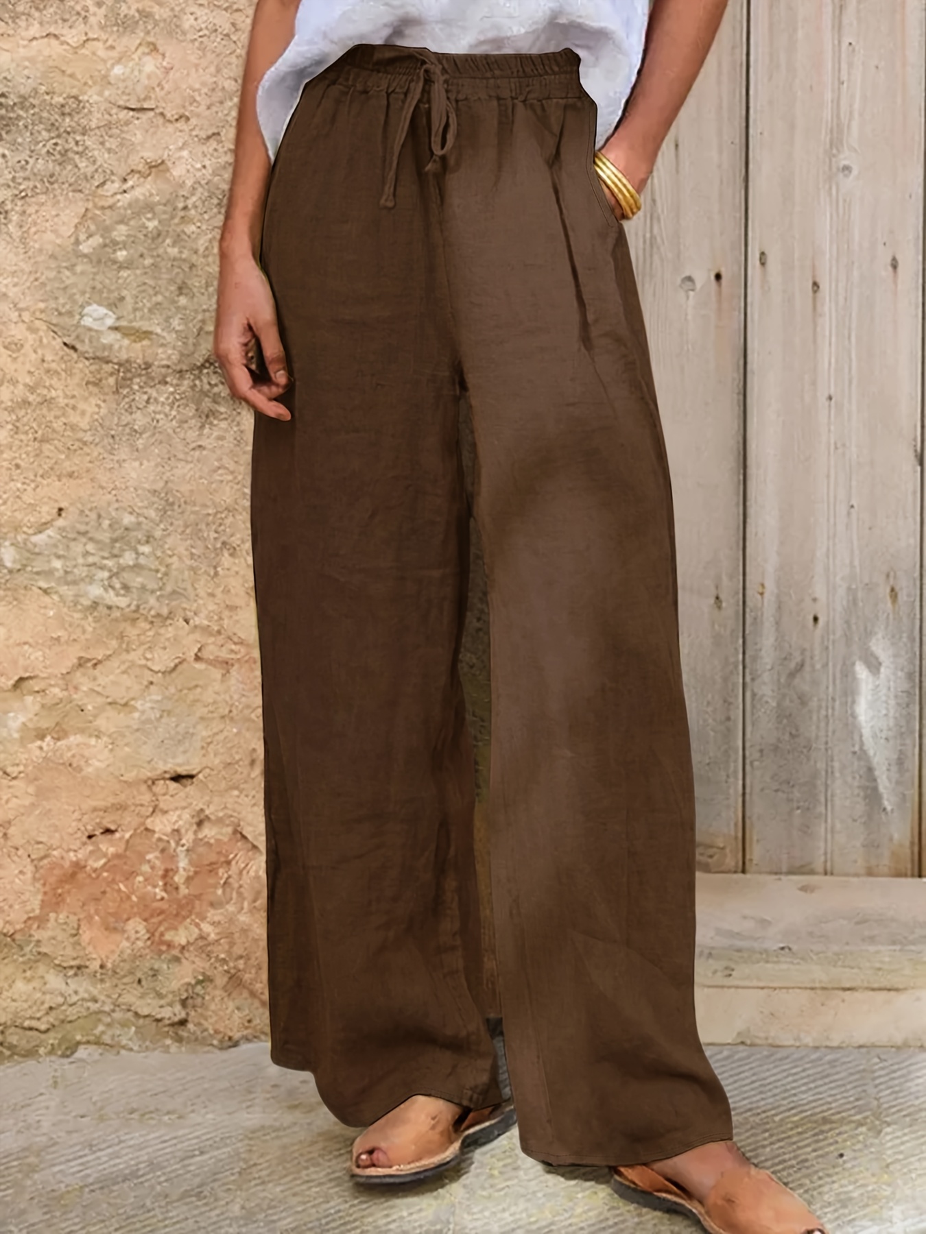 Women's Spring/Autumn Casual Straight-Leg Wide-Leg Trousers - Image 5