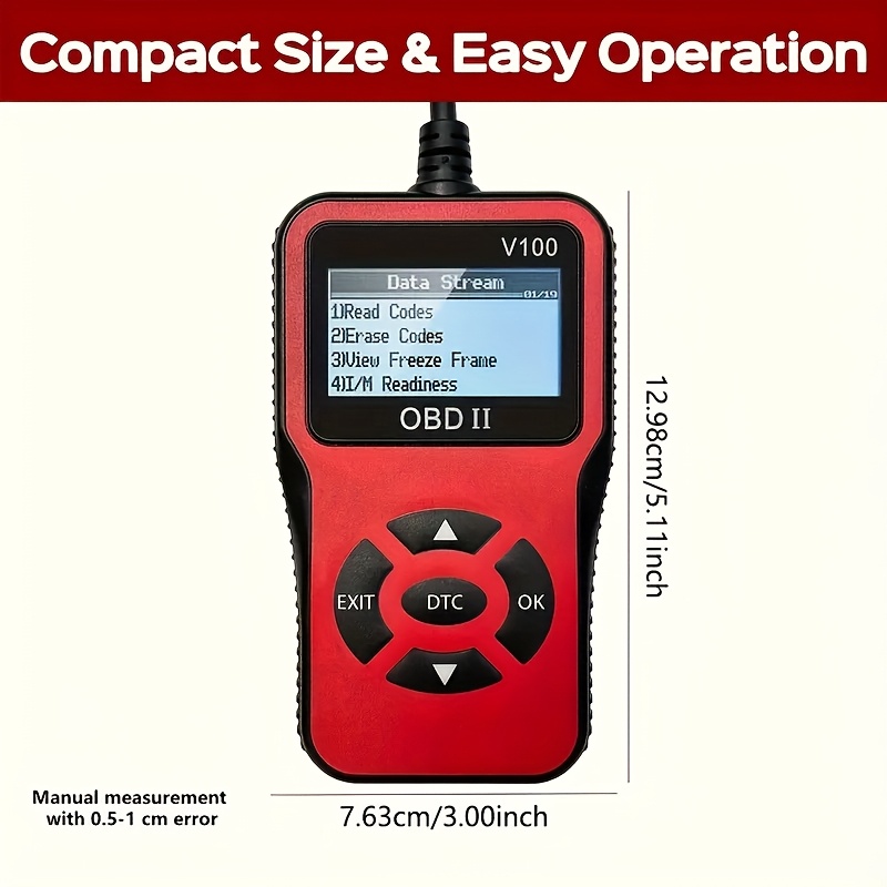 USB Powered OBD2 Car Scanner V100 - Engine Fault Code Reader & Diagnostic Tool - Compatible with All Vehicles Since 1996, Up to 36V, Without Battery - Image 4