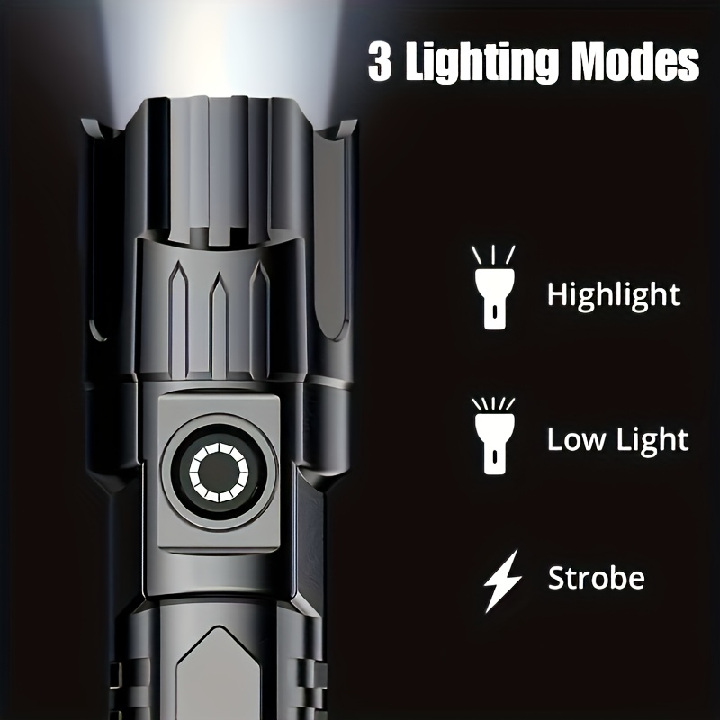 2pcs High-Powered Zoom Flashlights, Outdoor Multifunctional Portable Home Mini Retractable Zoom Light, Camping Gear, Outdoor Flashlight, Portable Flashlight, Mini Flashlight, Durable Structure, Sturdy Construction, Bright Beam - Image 10