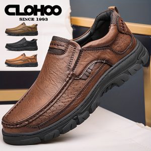 Sneakers, CLOHOO Brand Handmade Shoes, Rubber Sole, Wear- Thick Sole, Outdoor Sports Men's Shoes, Comfortable Soft Sole Walking Shoes, Breathable Men's Casual Shoes
