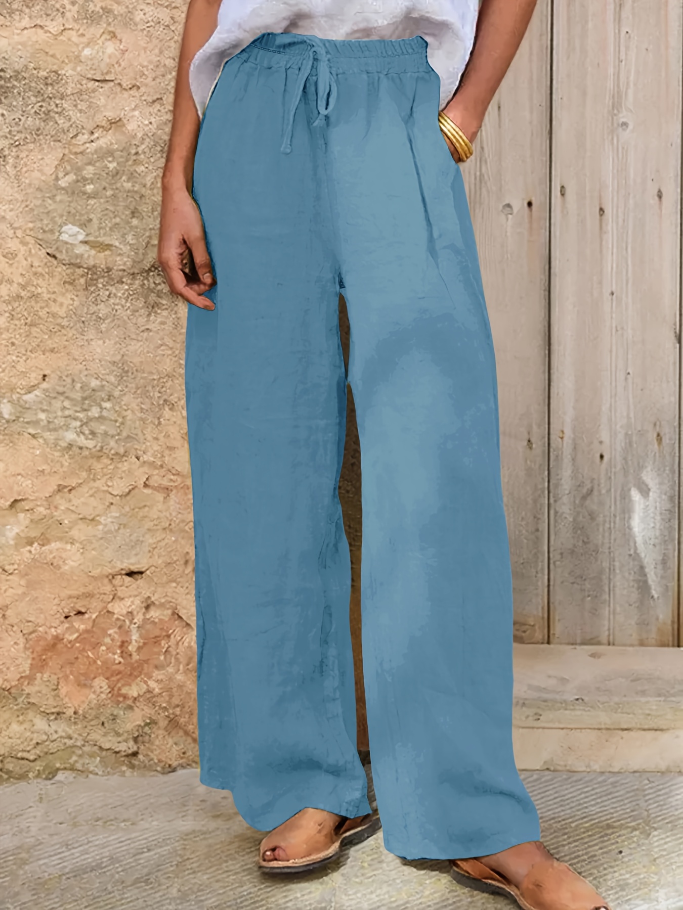 Women's Spring/Autumn Casual Straight-Leg Wide-Leg Trousers - Image 8