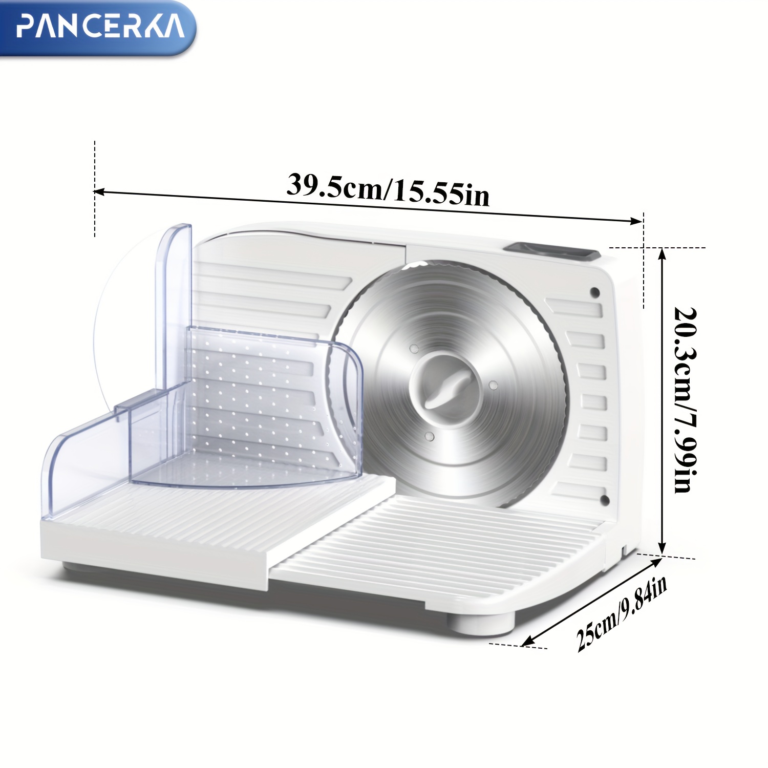 PANCERKA 1pc Electric Meat Slicer, 0-15Mm Adjustable Thickness, Suitable for Home And Commercial Use, Cutting Deli Food, Meat, Vegetables, Fruits, Lamb Slicer/Meat Cutter/Electric Bread Slicer/Meat Slicer Machine/Halloween & Christmas Gift - Image 2