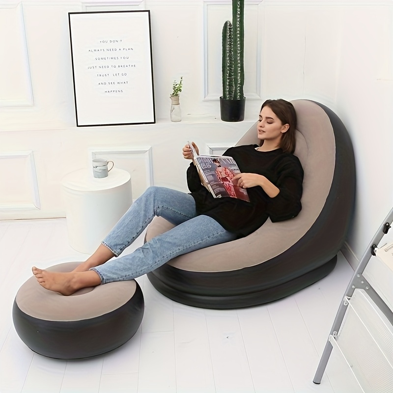 Inflatable Sofa Chair Thickened Lazy Sofa Bedroom Home Leisure Single Portable Outdoor Sofa Bed - Image 6