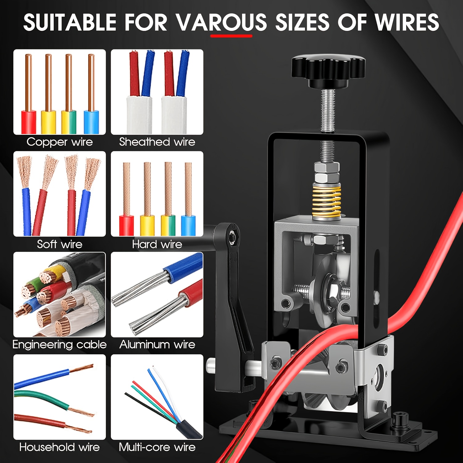 Electric Cable Peeler, Cable Stripper, 1-25Mm Stripping Machine, Stripping Tool, Cable Stripper for Cutting Stripping Scrap, Cable Peeler - Image 4