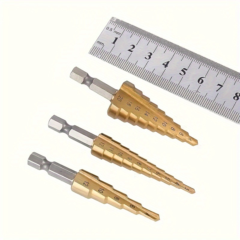 Step Cone Drill Bit Set - Perfect for Cutting Holes in Steel And Other Materials - Home Improvement Tool Kit - Image 3