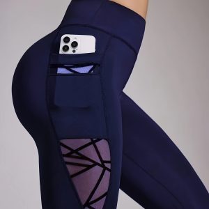 New Butt Lifting and Tummy Control Leggings, Mesh Panel Yoga Pants with Pockets for Women