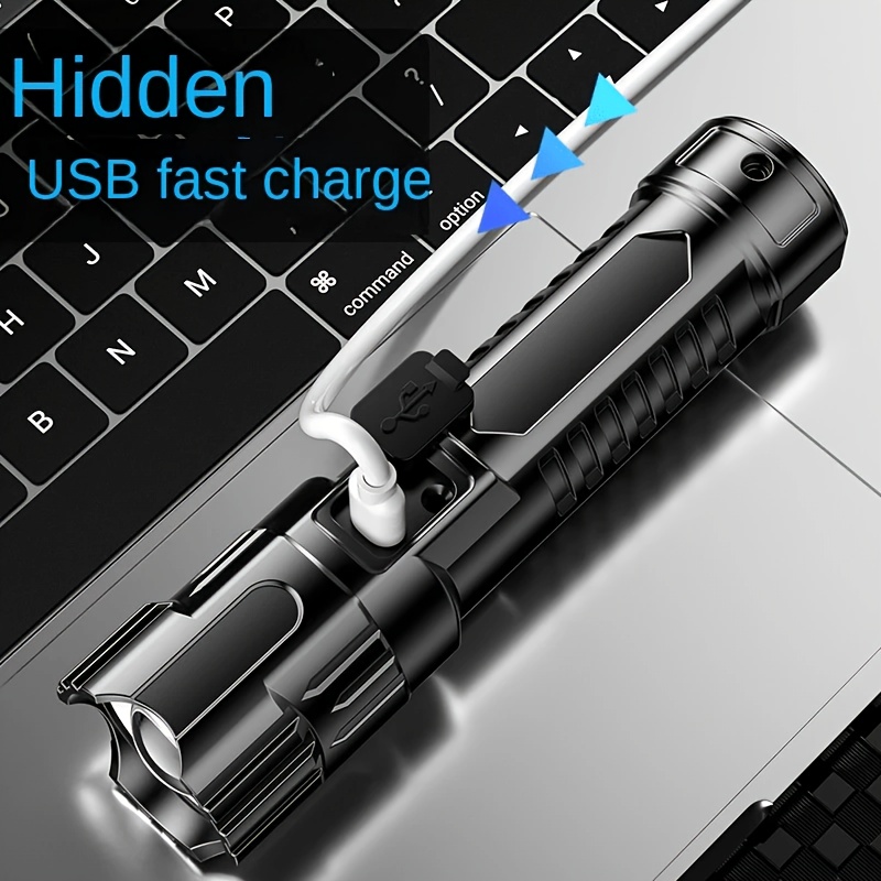 2pcs High-Powered Zoom Flashlights, Outdoor Multifunctional Portable Home Mini Retractable Zoom Light, Camping Gear, Outdoor Flashlight, Portable Flashlight, Mini Flashlight, Durable Structure, Sturdy Construction, Bright Beam - Image 2