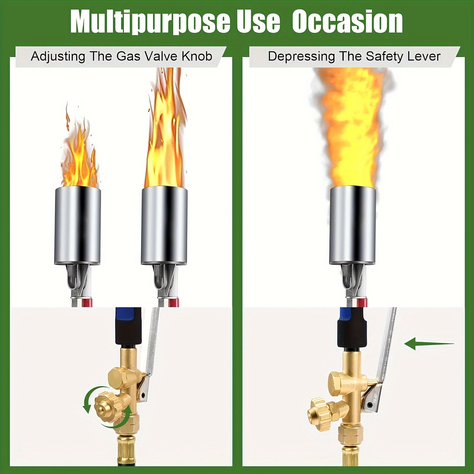 10ft Propane Weed Torch Kit, High-Output Professional Flamethrower for Weeding Roofing Ice Snow, Heavy Duty Blow Torch with Self Igniter And Long Hose, Perfect Father's Day Gift - Image 4