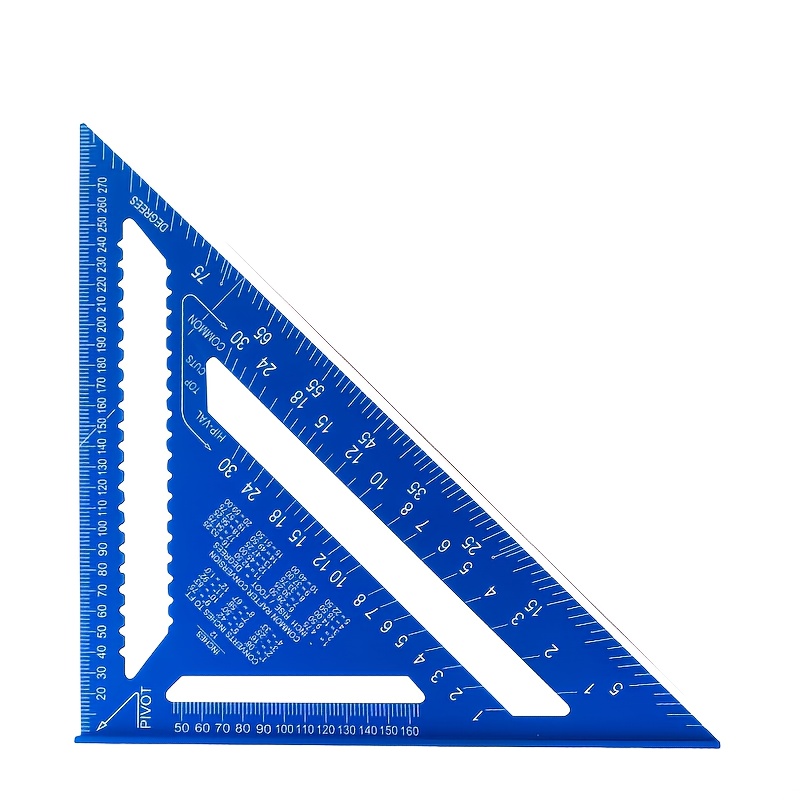 Precision Woodworking Square - Red Triangle Ruler with Serrated Edge for Accurate Measurement, Home Improvement And Design Projects, Ideal Woodworking Tool Random Color - Image 6