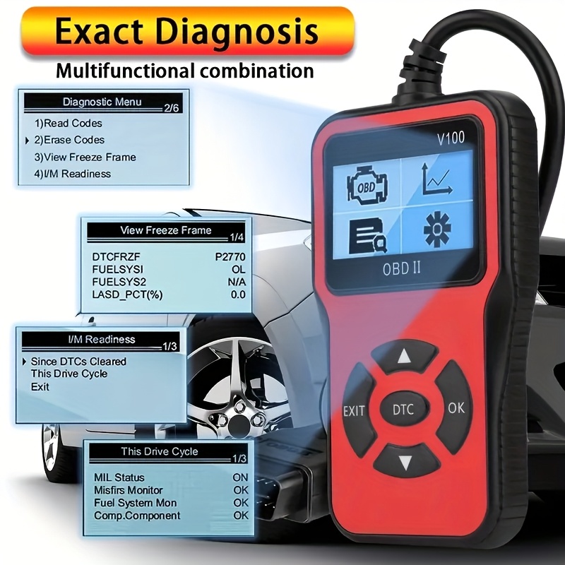 USB Powered OBD2 Car Scanner V100 - Engine Fault Code Reader & Diagnostic Tool - Compatible with All Vehicles Since 1996, Up to 36V, Without Battery - Image 8