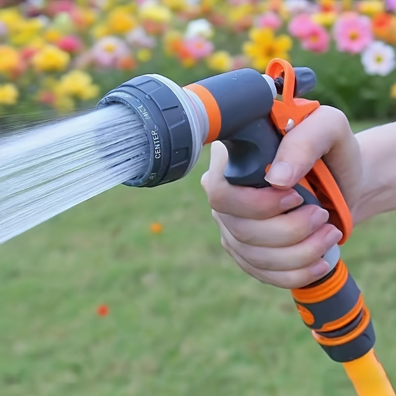 1pc High-Pressure Garden Hose Nozzle - Adjustable Spray Pattern, Durable Lightweight Design with Ergonomic Orange And Black Grip, Universal Thread for Gardening, Car Washing, And Yard Cleaning - Image 5