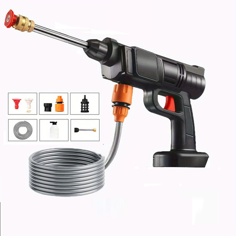 Cleaning Tools Car Wash Supplies Set 300W 30Bar High Pressure Washer Water Gun, High Pressure Cleaning Machine 196.85inch Hose, with Foam Sprayer, Multifunctional Nozzle - Image 6