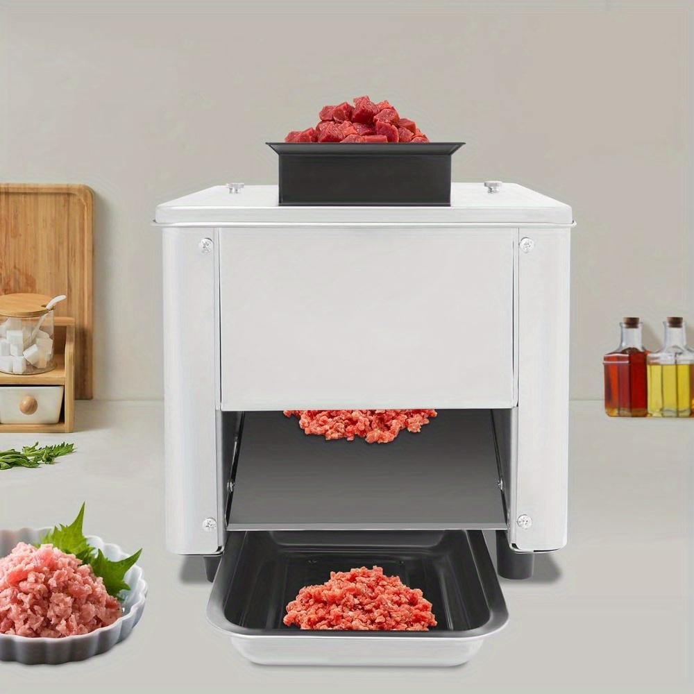850W Commercial Meat Cutting Machine, Electric Slicer for Shredded Meat, Stainless Steel Blade of 0.59 Inches, Capable of Processing 330 Pounds Per Hour for Boneless Pork, Chicken, And Fish, Suitable for Home And Restaurant Kitchens - Image 2